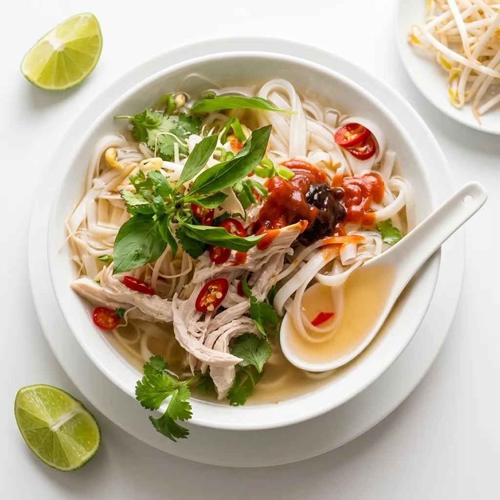 Chicken Pho — aromatic Vietnamese noodle soup at Tasty Pho 100, Saskatoon