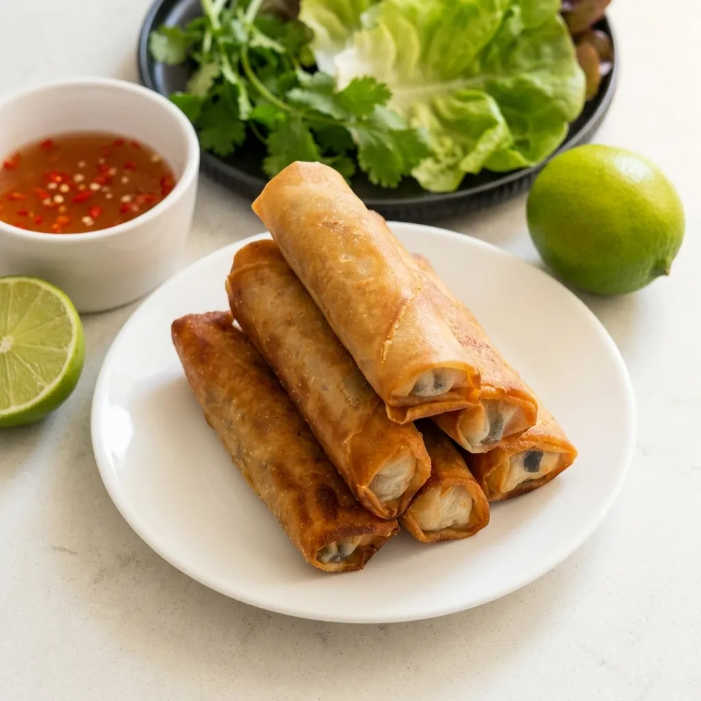 Spring Rolls (Cha Gio) — crispy Vietnamese spring rolls at Tasty Pho 100, Saskatoon